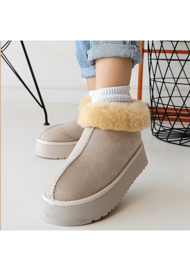 Biçomi Edali Bej Süet Bot Çok Renkli