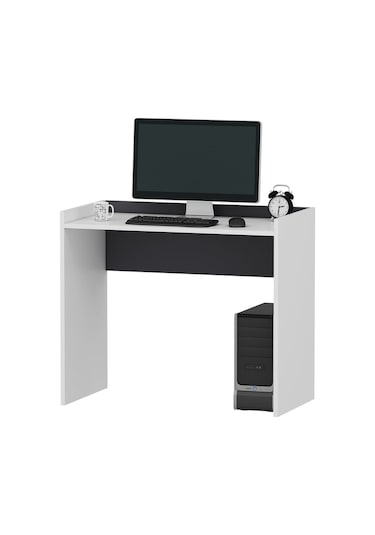 Basic Çalışma Masası - Beyaz / Siyah Beyaz / Siyah