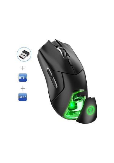 Reedark Hxsj T40 T40 Kablosuz  2.4g+bt5.1+bt5.1 Usb Alıcı Üçlü Modlu  7 Rgb Işıklı Oyun Fa