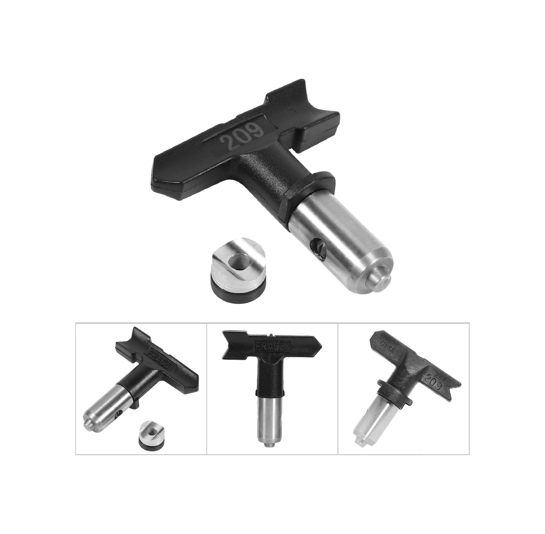 Hangfox Tungsten Çelik Sprey Mili Siyah 211 - Dayanıklı, İyi Atomizasyon, Ev Ve Ticari Yapılar İçin Lateks/olif Yağlı Boyalar