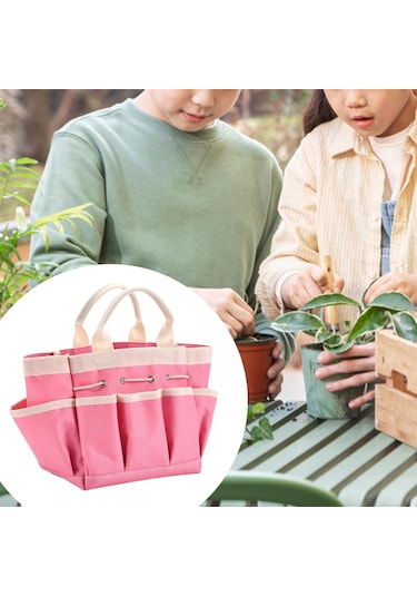 Homyl Bahçe Aleti Saklama Çantası Elektrikçi Bahçıvan Pembe S Pembe