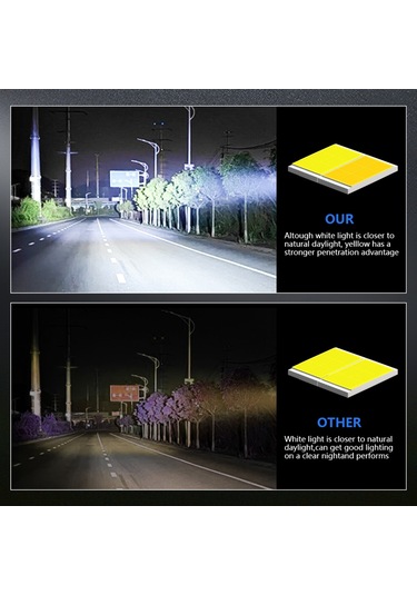 Padalink "1 Adet 30w 3000lm Çift Renkli Motosiklet Led Farı - Su Geçirmez, Dayanıklı"