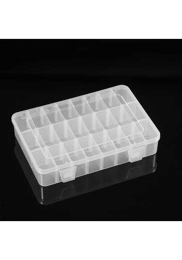 Youtek Plastik 24 Bölmeli Çekirdekli Organizer Kutusu - Küçük Aksesuar, Elektronik Parça, İlaç Ve Hobiler İçin Saklama Kutusu Beyaz