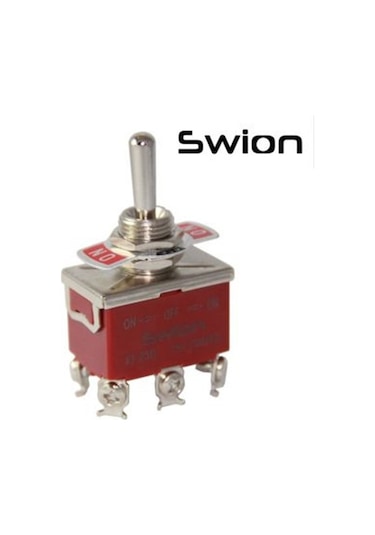 Mr-158s 12mm Toggle Swıtch Büyük Boy On-off-on 6p Vidalı Swıon 15a