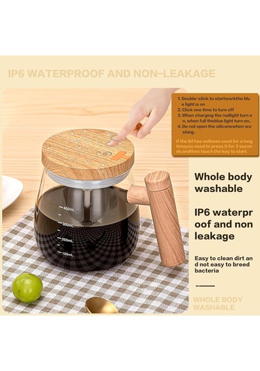 Isıtma Tabanı Ve Kapağı Olan Elektrikli Kendiliğinden Karıştıran Kupa - Cam Karıştırma Kabı Diğer