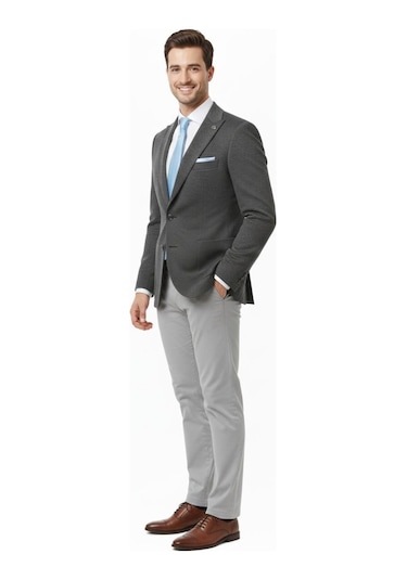 Presto Erkek Slim 6 Drop Örme Torba Cep Ceket Siyah 1639-0011 Siyah