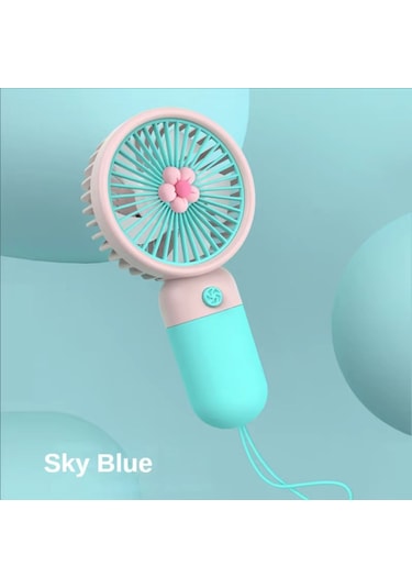 Mini El Fanı Şarjlı Taşınabilir Serinletici Vantilatör Pembe