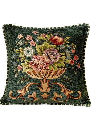 Suntek 48x48cm Makinede Yıkanabilir Dekoratif Yastık Yeşil Yeşil