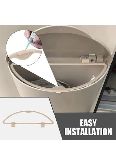 Willowhaven Beige 1 Adet Rv Kapı Çöp Kutusu D-ring Askılı Dayanıklı Çöp Kovası Bej