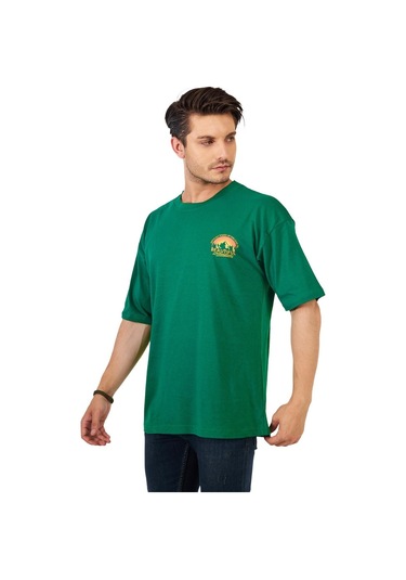 Ghassy Co. Erkek Oversize Sırt Ve Göğüs Baskılı Outdoor Tshirt Be (549329836)