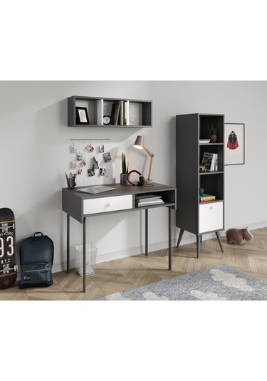 Major Antrasit-beyaz Çalışma Masası Seti Antrasit - Beyaz