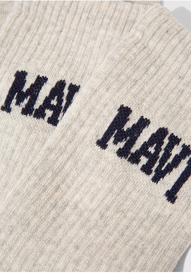 Mavi - Mavi Logo Baskılı Gri Soket Çorap 0911160-80196 Gri