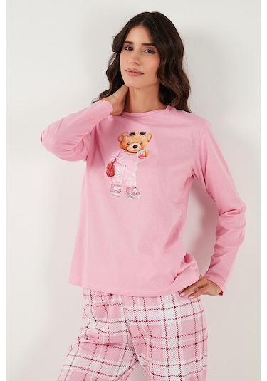 Lela Bayan Pijama Takımı 65723314 Pembe Pembe