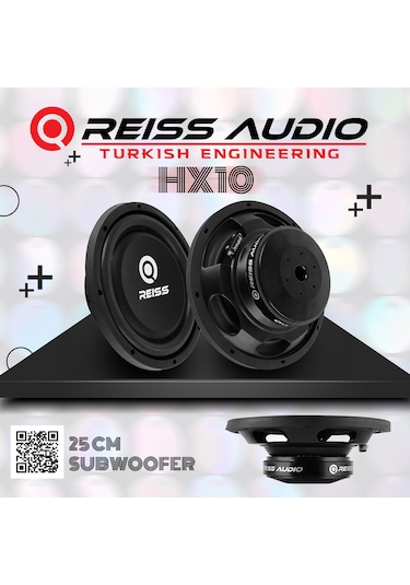 Rs-hx10 -25 Cm Shallow Design Car Subwoofer Speaker 1500wmax