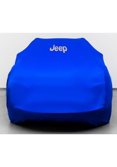 JEEP GRAND CHEROKEE 4 (WK2) (2010-2021) Kumaş Logolu Oto Branda - Penye Örtü MAVİ