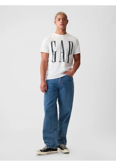 Everyday Soft Gap Logo Erkek T-shirt Beyaz-6058 Beyaz