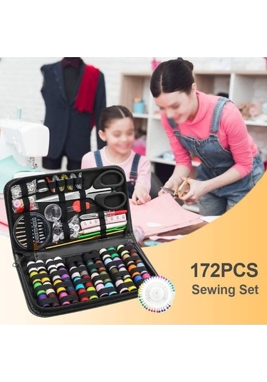 Flybuy Çok Fonksiyonlu İğne Seti 172 Adet, Kenar Klipsi, Pratik Kılıf