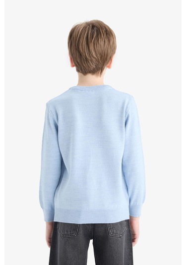 Defacto Erkek Çocuk Bisiklet Yaka Triko Kazak A4992a825wnbe475 Mavi