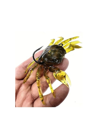 Valkyrie 3 Adet Çift İğneli Yumuşak Silikon Yengeç Olta Balık Yemi 13cm 32.5gr - Gerçekçi Çupra Levrek Avcısı