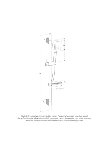 Fause Sürgülü Duş Seti Çelik Başlık Kss104 Krom