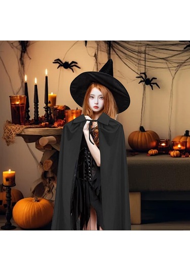 Suntek 2 Parça Sivri Büyücü Şapkası Fantezi Elbise Parti