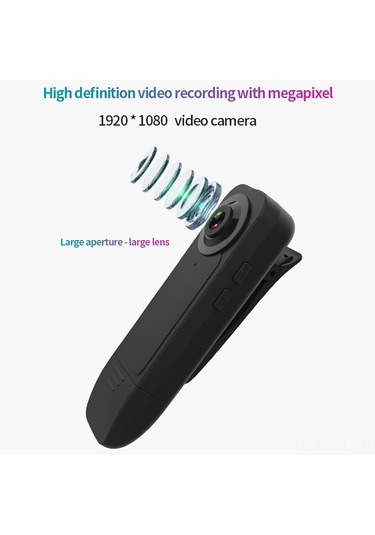 Gajeena Siyah Outdoor Bisiklet Kamera - 1080p Geniş Açı Kaydedici, Fotoğraf-video-kayıt, Sırt Klembi, Dahili Batarya