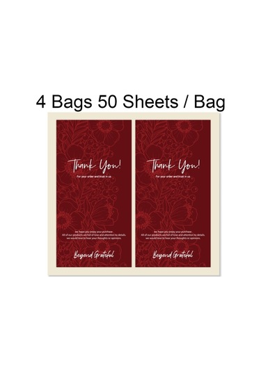 4 Torba 50 Yaprak / Çanta Hediye Kutusu Sızdırmazlık Çıkartmaları Diğer