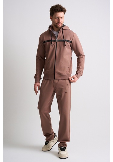 Shooter Sportswear Klasik Antrasit Erkek Eşofman Takımı Çıkartılabilir Kapüşonlu Rahat Kalıp Vizon Shooter Sportswear Klasik Antrasit Erkek Eşofman Takımı Çıkartılabilir Kapüşonlu Rahat Kalıp Vizon