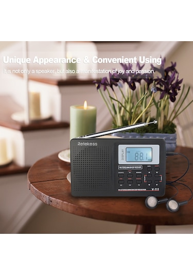 Springsun Retekess Mw/fm/sw Stereo Radyo 9khz Cep Dünya Bandı Dijital Ayarlı Radyo Açık Hava Radyosu