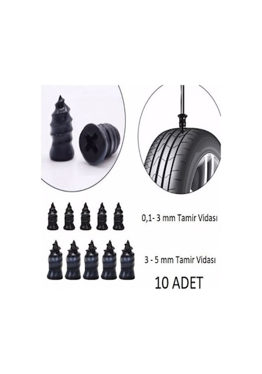 Motosiklet Araba Oto Lastik Tamir Kiti Kauçuk Vida Seti Lastik