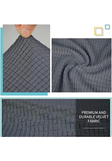 Haki Jakarlı Dayanıklı Kare Streç Ayak Dayama Tabure Mobilya Koruyucu Dikdörtgen Tezgah  S