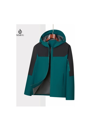 İlkbahar Ve Sonbaharda Giyilebilen, Rüzgar Geçirmez, Nefes Alabilen, Bol Kapüşonlu Ceket Yeşil