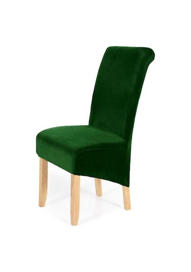 Jms Koyu Camgöbeği Streç Kadife Çıkarılabilir Yıkanabilir Büyük Yumuşak Yemek Sandalyesi Kapakları