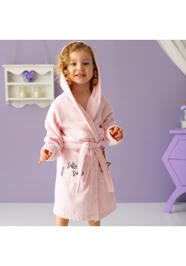 Milk&Moo 2-4 Yaş Kadife Çocuk Bornozu Çançin