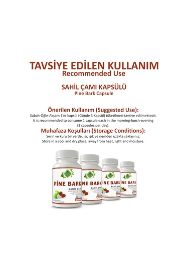 Gökçek Şifa Sahil Çamı (Pine Bark Capsule) 60 Kapsül