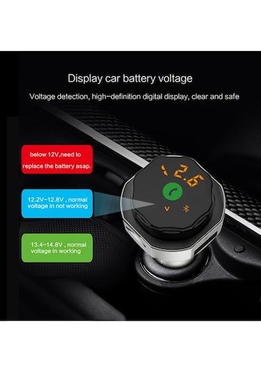 Sones Araba Mp3 Çalar Araba Fm Verici Bluetooth 4.2 Tf Kart/u Disk Aux