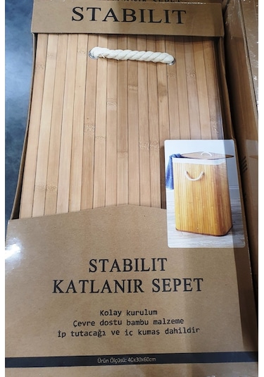 Bambu Katlanır Kirli Çamaşır Sepeti Diğer