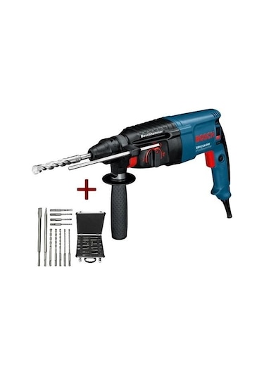 Bosch GBH 2-26 DRE 800W Profesyonel Kırıcı Delici Matkap + Bosch Sds-plus Matkap Ucu + 11'li Keski Seti