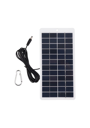 Hfambition 12v 5w Polikristal Güneş Paneli - Dc5521 Bağlantılı Güneş Şarj Cihazı