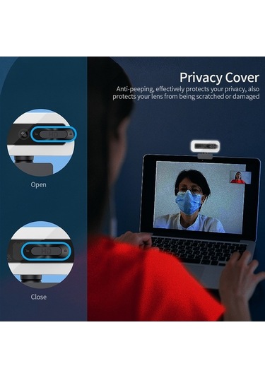 Dancemonkey 4k Otomatik Odaklı Usb Web Kamerası - Gürültü Azaltıcı Mikrofon Ve Gizlilik Kapısı İle Video Konferans