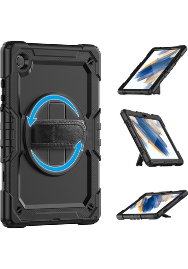 Samsung Uyumlu Galaxy Tab A8 10.5 Sert Pc Yumuşak Silikon Kılıf