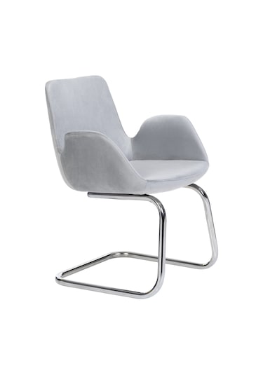 Markaelz Krom Metal Ayaklı Bekleme Koltuğu Pescado Gri