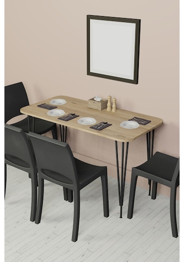 Feza Yemek Masası 60x120 Yemek Masası, Çalışma Masası, Bilgisayar Masası Çam