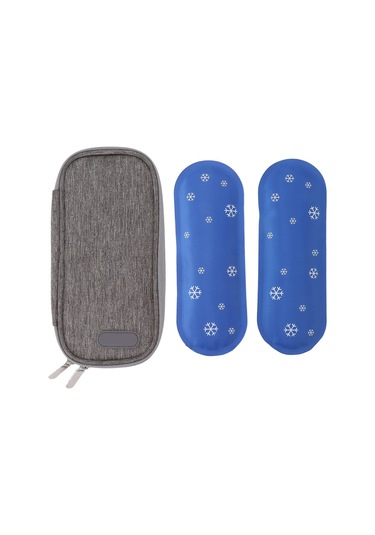 Taşınabilir İnsülin Soğutucu Çanta İlaç Saklama Termal Yalıtımlı Dayanıklı Kumaş 2 Buz Torbası Seyahat İçin Hafif Tasarım - Fd- Çok Renkli