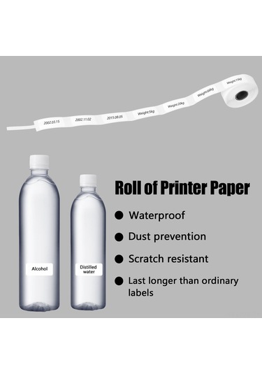 Fosenze 30x12mm Isı Hassas Etiket Kağıdı - El Tipi Bluetooth Barkod Yazıcı İçin 3'lü Paket