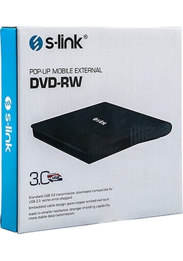 S-Link SL-DRW06 USB 3.0 DVD-R CD-R RW Harici Optik Sürücü