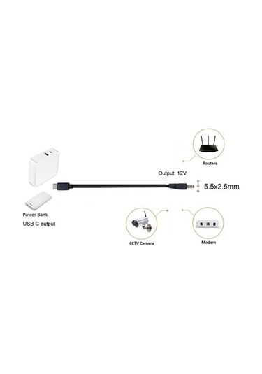 Flybuy Usb C Type C Pd 12v Güç Kaynağı Kablosu - Dizüstü, Kamera, Yönlendirici İçin