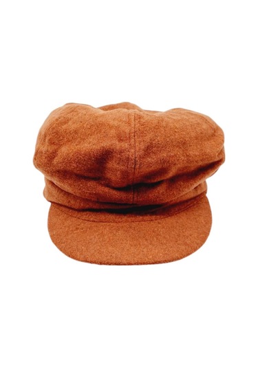 Uniquetrenders Kadın Arkadan Lastikli Kışlık Baretta Şapka Kiremit