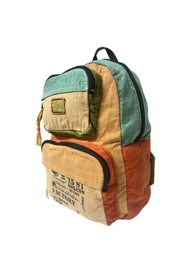 Kaliteli Tek Bölmeli Vintage Disayn Günlük Sırt Gezi Okul Seyahat Çantası Jannie Bag 27 Cm X 40 Cm Mavi