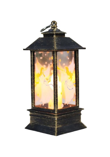 Konesam Noel Ateşi Makyaj Lambası Masaüstü Süsü Noel Dekorasyonu Kutu Paketli Küçük Boy Altın Boyalı Melek